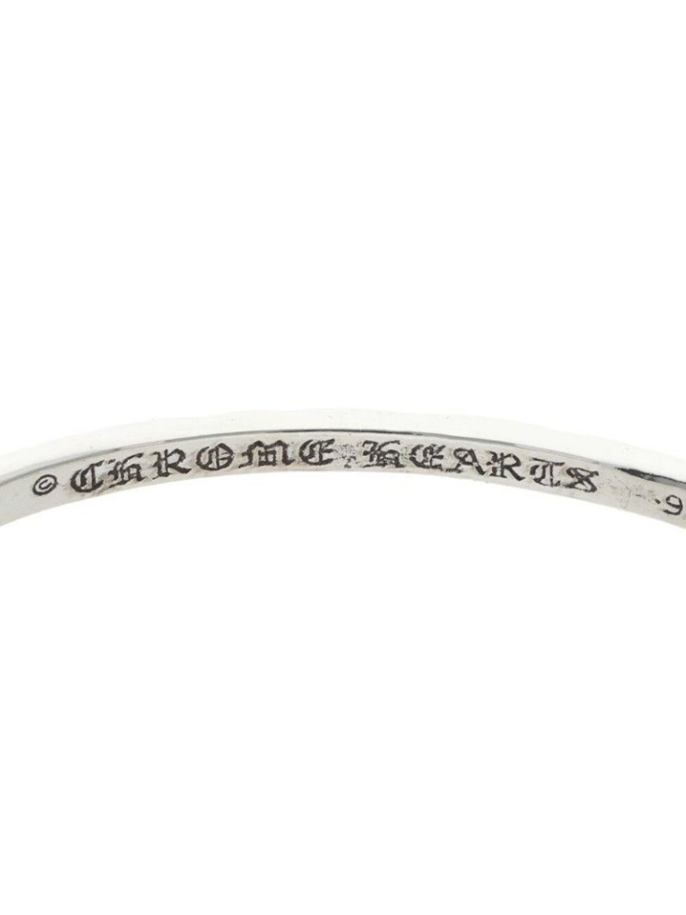 クロムハーツ　Scroll BAND Bangle Chrome Hearts Bangle Scroll Band Silver Bracelet - Gem